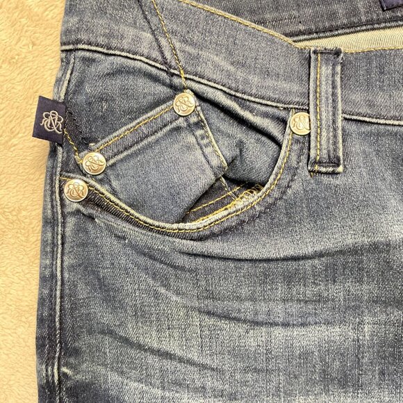 Rock Republic Denim Jeans Slim Fit Dark Wash Embellished Pockets Size 27 - Picture 3 of 16